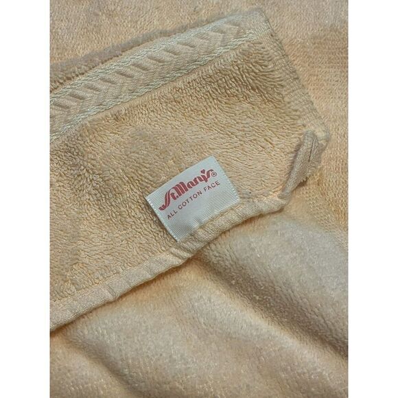 Vintage Towel Lot Cannon MCM Fringe Pink Floral Retro 60s 70s Dundee TWL001 - Picture 3 of 5